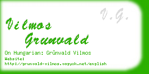 vilmos grunvald business card