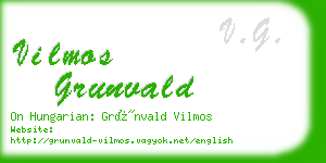vilmos grunvald business card